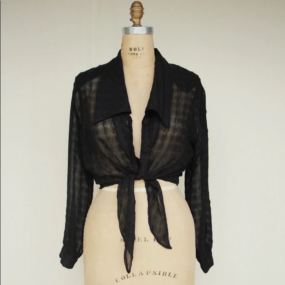 Vintage Black Vintage Crop Top